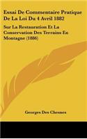 Essai De Commentaire Pratique De La Loi Du 4 Avril 1882