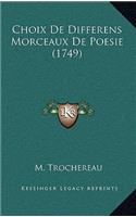 Choix De Differens Morceaux De Poesie (1749)