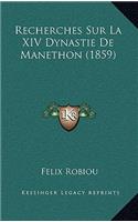 Recherches Sur La XIV Dynastie De Manethon (1859)
