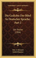 Gedichte Der Bibel In Deutscher Sprache, Part 2