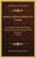 Returns, Railway Statistics Of Canada: And Capital, Traffic And Working Expenditure Of The Railways Of The Dominion (1876)