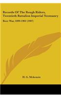 Records Of The Rough Riders, Twentieth Battalion Imperial Yeomanry