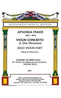 Violin Concerto in One Movement; Solo Violin Part