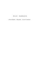 Riot Sabbath: Original Screenplay