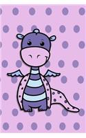 Cute Animals Journal - Little Dragon (Dots-Baby Pink)