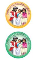 Jesus Loves the Little Children Shape Stickers