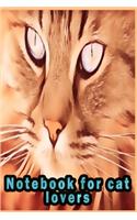 Notebook for cat lovers: Notebook Journal 6x9_120 Pages Perfect Notebook For Cat Lovers: This Notebook Journal for anyone who loves Cats, Puppy, Pet, Animal, Kitten, Cats