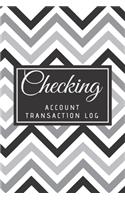 Checking Account Transaction Log: Financial Accounting Ledger for Small Business, 6 Column Payment Record, Black & White Cover