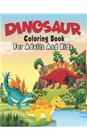 Dinosaur Coloring Book For Adults And Kids.