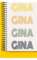 Name GINA A beautiful personalized: Lined Notebook / Journal Gift, 120 Pages, 6 x 9 inches, NoteBook Gift For GINA, Personal Diary, GINA, Personalized Journal, Customized Journal, The 