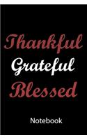 Journal Thankful Grateful Blessed notebook 6 x 9 Notebook, For Friends Journal, Best Friend Gift, Mom