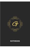 Notebook G: 6x9 inches - 110 graph paper, quad ruled, squared, grid paper pages - Greatest Monogram Journal - Gift, Present Idea