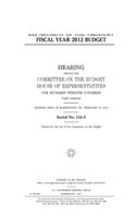 Department of the Treasury fiscal year 2012 budget
