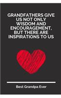 Grandfathers Give Us Not Only Wisdom And Encouragement, But There Are Inspirations To Us: 100 Pages 6'' x 9'' Lined Writing Paper For Grandpa - Perfect Gift For Grandpa