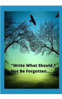 Write What Should Not Be Forgotten: Novelty Line Notebook / Journal To Novelty Line In Perfect Gift Item (6 x 9 inches) Ideal For Story Writing.