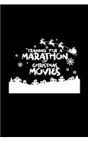 Training for a marathon of christmas movies: 6x9 movie - lined - ruled paper - notebook - notes