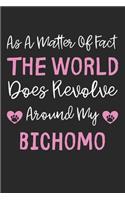 As A Matter Of Fact The World Does Revolve Around My Bichomo: Lined Journal, 120 Pages, 6 x 9, Bichomo Dog Gift Idea, Black Matte Finish (As A Matter Of Fact The World Does Revolve Around My Bichomo Journal)