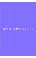 Grate Expectations Notebook: Lined Journal, 120 Pages, 6 x 9, Office Gag Gift for Boss, Light Slate Blue Matte Finish (Grate Expectations Journal)