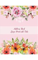 Address Book Large Print with Tabs