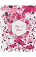 Password Book: Beauty Floral, The Personal Internet Address & Password Log Book with Tabs Alphabetized, Large Print Password Book 8.5" x 11" Internet Password Logb