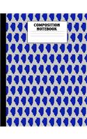 Composition Notebook: Illinois Composition Book Wide Ruled State Design Lined 100 Page Journal for Primary Elementary School Students