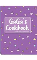 Gaga's Cookbook Purple Blank Lined Journal