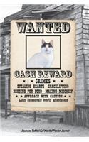 Japanese Bobtail Cat Wanted Poster Journal