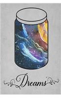 Dream Journal - Rainbow Watercolor Dream Jar (Grey)