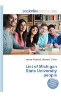 List of Michigan State University People: (English)