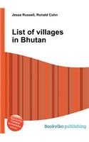 List of Villages in Bhutan: (English)