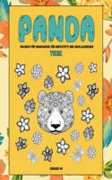 Malbuch für Erwachsene für Buntstifte und Kugelschreiber - Grosse A4 - Tiere - Panda