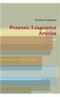Forensic Linguistics Articles