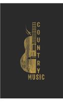 Country Music: Guitars Notebook, Graph Paper (6 x 9 - 120 pages) Musical Instruments Themed Notebook for Daily Journal, Diary, and Gift