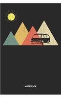 Notebook: Dotted Lined Retro Vintage Van Life Themed Notebook (6x9 inches) ideal as a Vanlife Journal. Perfect as a Travelling Vacation Book for all Camper Va