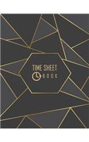 Time Sheet Book: Geometric Cover Employee Work Hours Log Book, Journal, Notebook, Record 8.5 x 11 (Employment Books) 120 pages