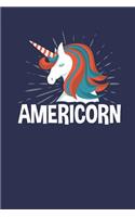 Americorn: Lined Journal Lined Notebook 6x9 110 Pages Ruled
