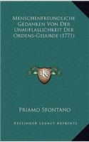 Menschenfreundliche Gedanken Von Der Unauflaslichkeit Der Ordens-Gelubde (1771)