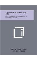 Letters of Miska Hauser, 1853