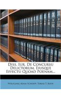 Diss. Iur. de Concursu Delictorum, Eiusque Effectu Quoad Poenam...