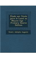 Étude sur l'école juive le Lunel au Moyen-Age