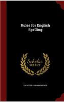 Rules for English Spelling