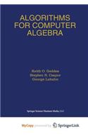 Algorithms for Computer Algebra