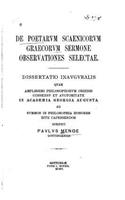 de Poetarum Scaenicorum Graecorum Sermone Observationes Selectae