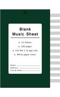 Blank Music Sheet