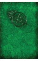 Monogram Pentagram (Neopaganism) Notebook: Blank Journal Diary Log