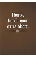 Thanks for all your extra effort