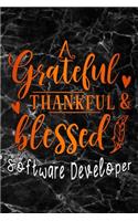 grateful thankful & blessed Software Developer: black marble Gratitude Journal for More Mindfulness, Happiness and Productivity The Perfect Gift for women, men & kids To Cultivate An Attitude Of G