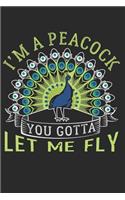 Pfau Notizbuch: Pfau Notizbuch die Perfekte Geschenkidee für Tierliebhaber und Pfauen Freunde. Das Taschenbuch hat 120 weiße Seiten mit Punktraster die dich beim Sc