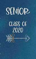 SENIOR Class of 2020: Blank Lined Journal Style Notebook Class of 2020 Seniors Graduation Gift - Arrow Blue Denim Design