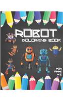 Robot Coloring Book For Ages 4-8